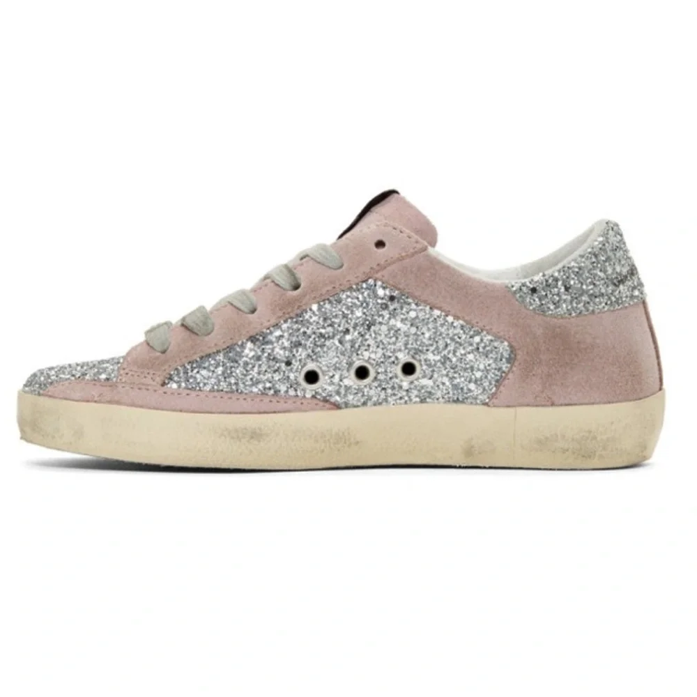 Golden Goose Superstar Glitter and Suede Sneakers - Picture 4 of 12